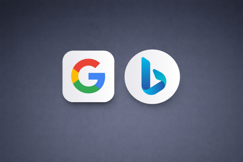 Logos de Google et Bing